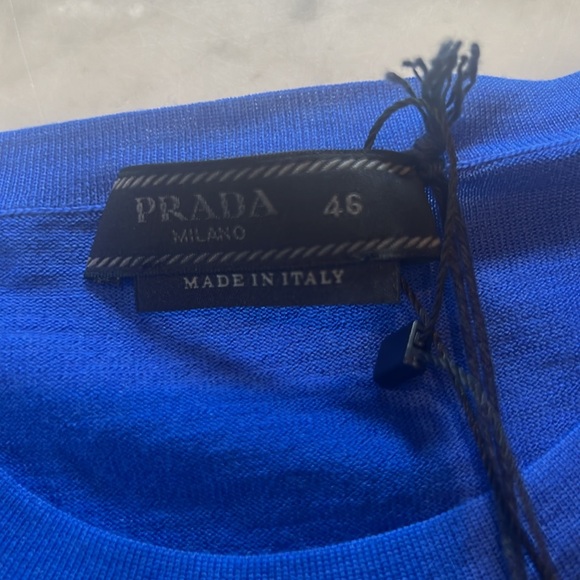 Prada thin blue crewneck sweater size 46 - Picture 5 of 10